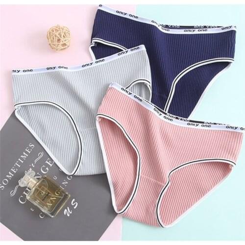 New Seamless Womens Panties Sexy Letter Cotton Underwear Thongs Ladies Underpants Comfortable Intimates Female Lingerie Briefs