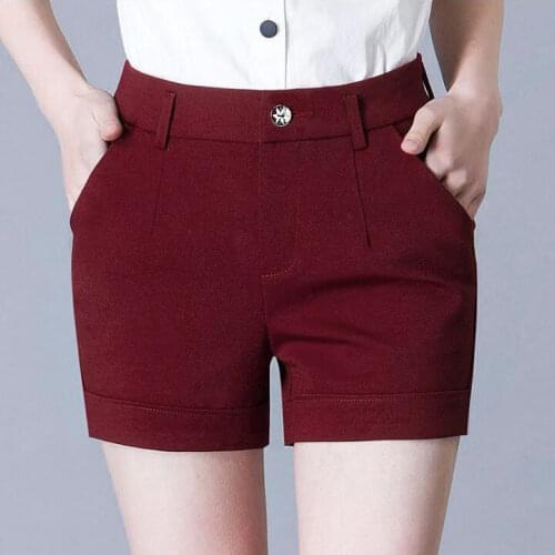 Womens Summer Shorts Plus Large Size High-waisted Shorts Ladies Slim Fit Casual Women Shorts Comfort Straight Shorts Feminine