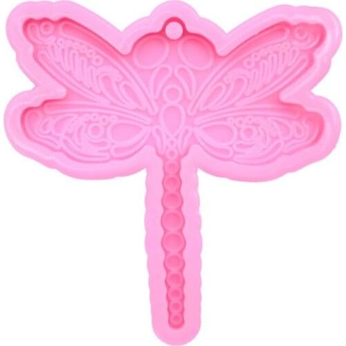 Handmade Dragonfly Silicone Mold Keychain Pendant Resin Mold Jewelry Making X6HE