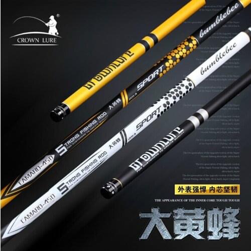 Bumblebee high carbon fishing rod 2.7M/3.6M/3.9M/4.5M/5.4M/6.3M hard ultra-light rod Comfortable handle pole fishing tackle