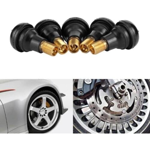 10/20/50/100PCS Universal TR412 Snap-in Car Tubeless Tyre Valve Stems Rubber Copper Vacuum Tire Air Valve for Motorcycle