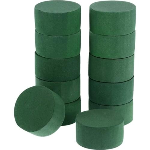 12Pcs/Set DIY Flower Arrangement Kit Green Round Wet Floral Foam Wedding Aisle Flowers Party Decoration