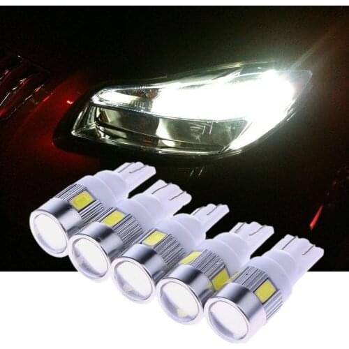 5Pcs White High Power Automotive LED Lights Show Wide Light T10 5630 6SMD Auto Light-emitting Diode Lamp Bulbs Accessorie New