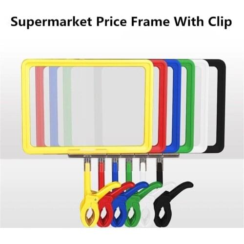 5 Pieces Quality A5 Sign Paper Card Holder Display Frame Promotion Plastic Merchandise Rotatable Pop Price Clip Clothing Tags