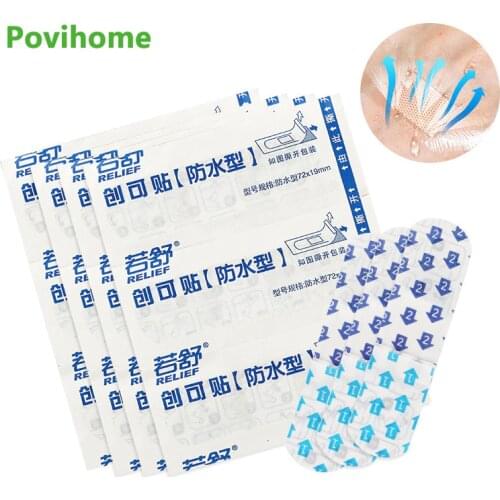 50/100pcs Waterproof Breathable Medical Emergency Band-Aids Plaster Adhesive Cushion Wound Hemostasis Sticker First Aid Bandage
