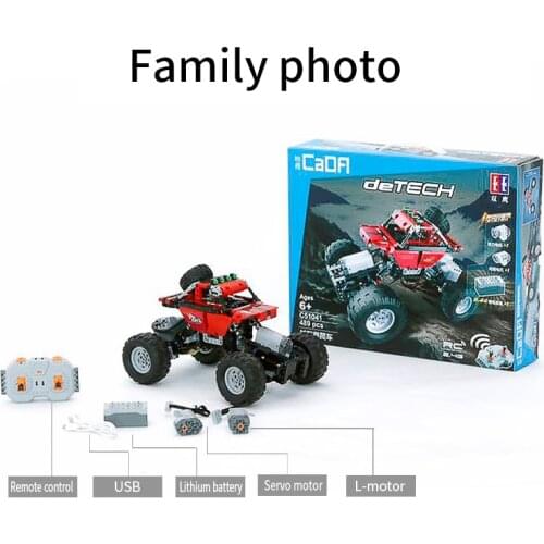 Cada C51041 2.4G Remote Control Off-road Car 489PCS Climbing Racing Building Blocks Brick Technic Car Children DIY Assemble Toys