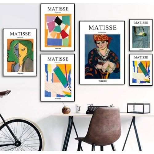 Abstract Henri Matisse geometry Girl Vintage Nordic Poster Wall Art Print Canvas Painting Wall Pictures For Living Room Decor