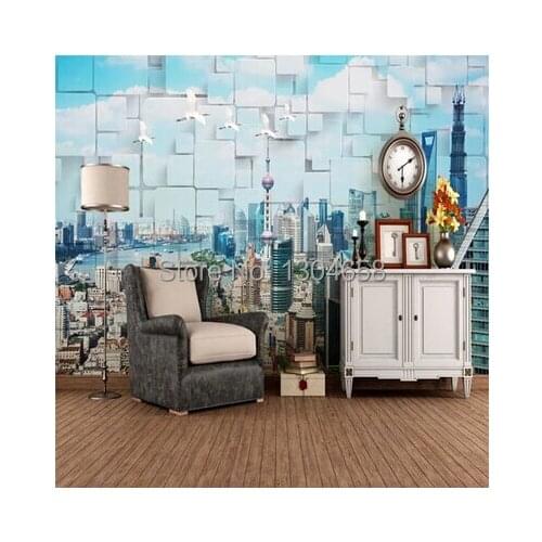 Custom large murals, stereoscopic 3D modern Papel DE parede living room TV wall bedroom contact paper City Scenery