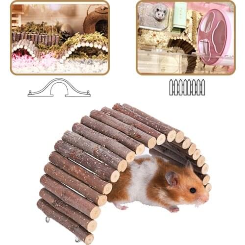 Deformable Wooden Hamster Climbing Toy Nutrient Apple Branches Purely Handmade NoAdded Rabbit GuineaPig Parrot Hermit Crab Fence