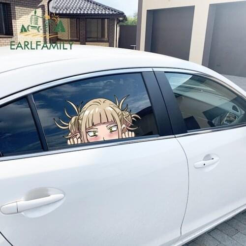 EARLFAMILY 26cm x 13.6cm for Himiko Toga Cool Club Motorcycle Stickers Vinyl Car Decals Occlusion Scratch JDM Anime Accessories