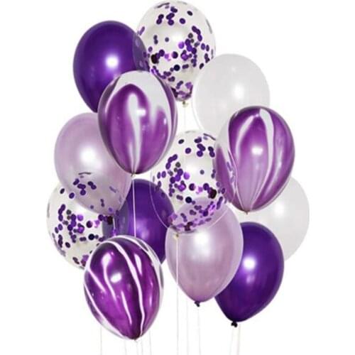 Purple white balloon purple confetti balloon lavender balloon wedding birthday party decoration balloon garland arch purple them