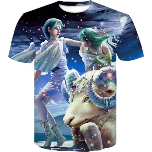 2020 high quality round neck short sleeve T-shirt creative 3D print mens fashion casual T-shirt free delivery