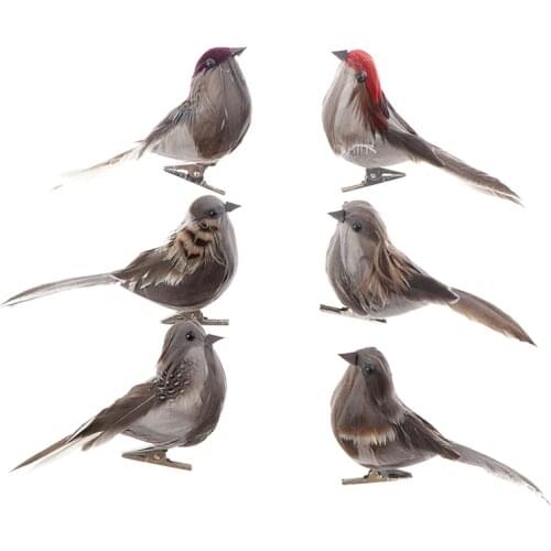 1PCS Foam Artificial Bird Flower Supplies For Wedding Christmas Tree Decoration DIY Scrapbooking Fake Flowers Home Decoration