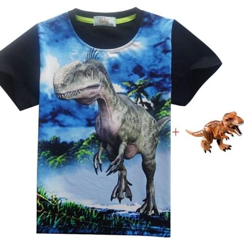 Jurassic World 2 dinosaur tshirt Kids Shorts Tops Tees Children T Shirt Summer Teenager Boys Dragon T-Shirt For boys 3-9 years