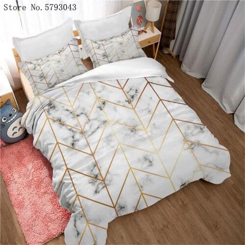 2/3 Pieces Texture Marble Bedding Set Home Modern Duvet Cover For Bedroom Bed Quilt Cover Custom Luxury Bed Cover Set Decor