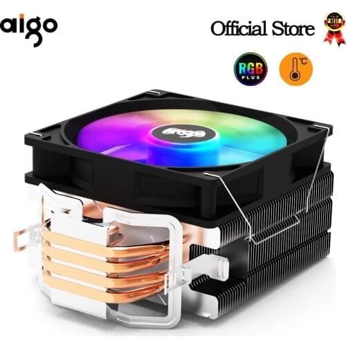 Aigo ICE400 CPU Cooler 4 Heatpipes Radiator Cooling silent 120mm 4PIN pwm rgb fan Intel 1150 1155 1156 1366 X99 AM2/AM3+/AM4 AMD