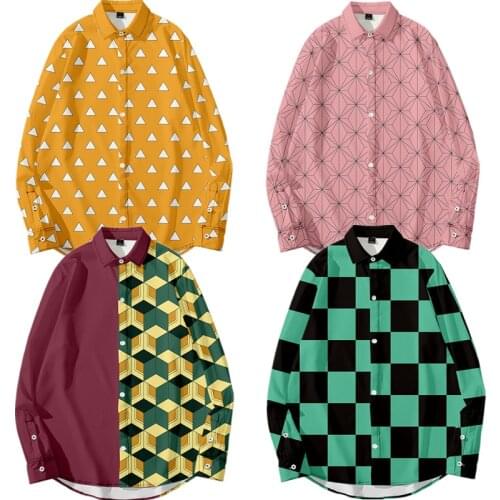 Demon Slayer Shirt Kimetsu no Yaiba Jacket Shirt Men Tomioka Giyuu Shirt Girls Women Coat Print Long Sleeve Clothing Summer Tops