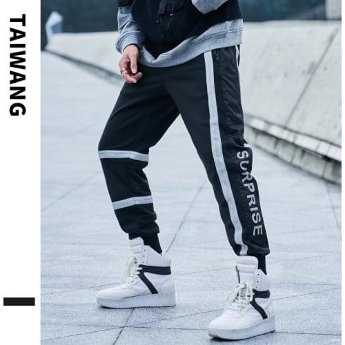 2020 Men Stripe Harem Hip Pop Pants Trousers Streetwear Sweatpants Hombre Male Casual Fashion Cargo Pants Men Jogger Pants