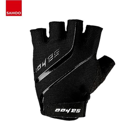 Sahoo Non-slip Half Finger Cycling Bike Bicycle Gloves Mittens Silicone Gel Padded For Gym Fitness Running Exercise