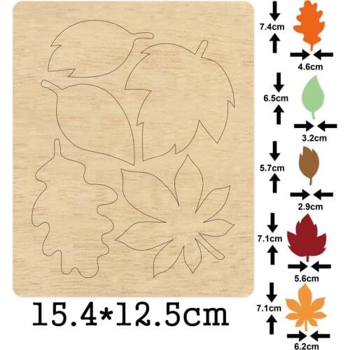 Variety Leaves Cut Wood Dies 2020 New Die For Leather Cloth Paper Craft Wooden Die Fit Common Die Cutting Machines on the Market