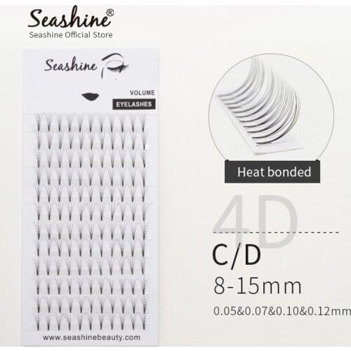 4D Handmade 1 Tray Luxury Seashine Volume Lashes Extension Eyelashes Individual Eyelash Extension Free Shipping