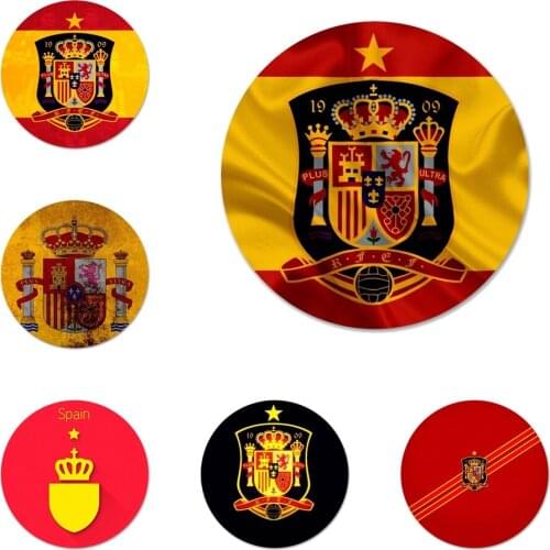 Spain Euro 2016 Squad Logo Icons Pins Badge Decoration Brooches Metal Badges For Clothes Backpack Decoration
