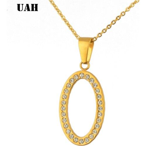 UAH Necklaces & Pendants Jewelry For Women Gold Color Chain Jewellery Stainless steel Necklace Cubic Zirconia Gift
