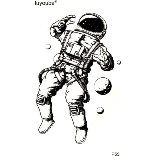 Astronaut In Space temporary tattoo sticker tatoo sticker tatuagem harajuku henna tattoo sleeves tatoo temporaire femme water