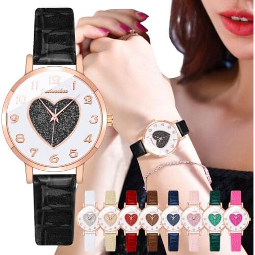 Watch womens personality heart-shaped small dial thin belt simple temperament lady versatile atmosphere small fresh watch 2021