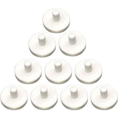 69HC 10pcs Ceramic Coral Frag Disks Pure White Coral Base Support Aquarium Coral Reef
