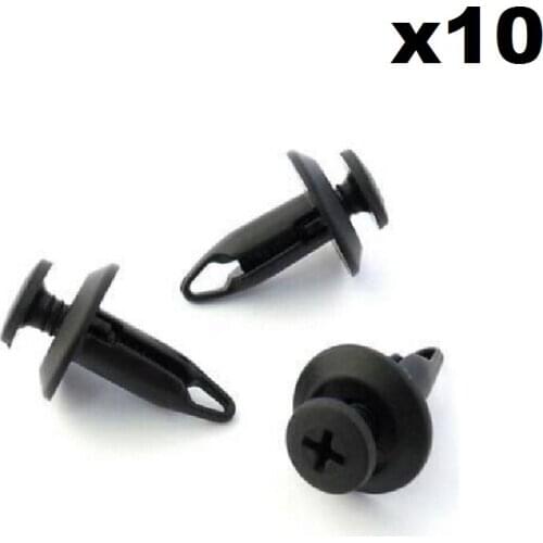 10x 6mm For Hole Plastic Fairing & Trim Panel Clips For Honda For Suzuki For Yamaha For Kawasaki