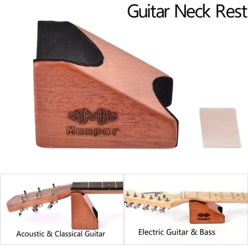 Muspor 2 In 1 Electric Acoustic Guitar Neck Rest Bracket Support Pillow Electric & Acoustic & Bass String Instrument