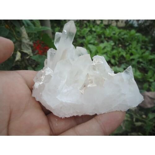 220G Natural white crystal column stone Crystal cluster JX70 free shipping