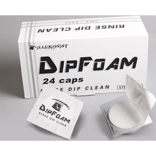 24pcs Disposable Sterilize Tattoo Needle Dip Foam Cleaning Cup Sponge Dip Foam Tattoo Supplies Accesories