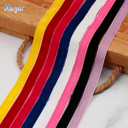 5Yards/lot 15mm Soft Comfortable Velvet Ribbon DIY Bags Skirt Clothes Material Accessories Sewing Fabric DIY Headband Handcrafts