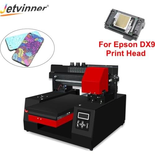 Jetvinner Automatic A3 UV Printer Inkjet Printer Commercial Flatbed Printers 33*60cm for Bottle Phone Case Leather Wood Acrylic
