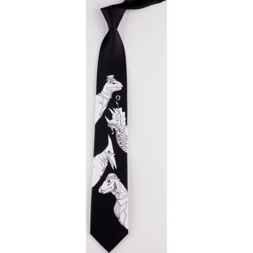 Free shipping New male necktie Original design fun creative Mr. Dinosaur print tie men and women retro casual personality gift