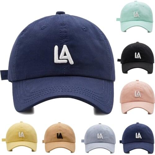 Womens Summer Hat Koreas LA 3D Embroidery Color Matching Mens Baseball Cap Popular Mens Cap Female Hip-Hop Caps Sunscreen