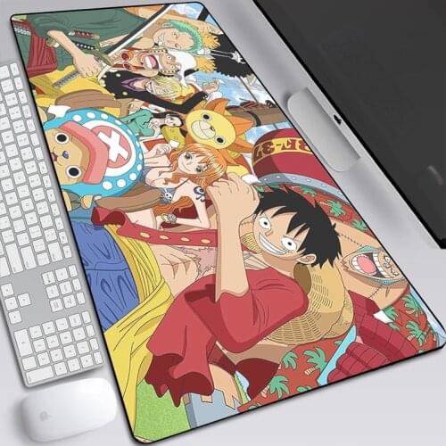 One Piece Gaming Mouse Pad Large Cartoon Anime Rubber Mouse Pad Keyboard Computer Mat PC Mousepad with Lock Edge Game Pad Mouse