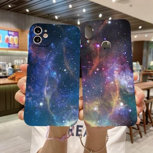 Nebula Painted Phone Case For iPhone 12 11 Pro Max Mini SE 2020 XR 7 8 6s 6 Plus XS X 5 5s Watercolor Soft Silicone Back Case