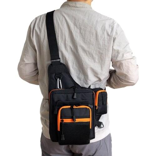 Fonoun Fishing Sling Bag Multiple Pockets with Carabiner FNF94