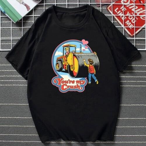 New Style Satan Unisex T Shirt Demon Death Scary Evil Hip Hop Clothes You're My Crush Psychedelic Horror Streetwear Male/female