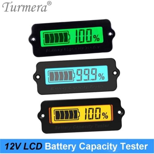Turmera 12V Battery Capacity Indicator to Lead Acid and Li-ion Battery for Solar Power System and Uninterrupted Power Supply 12V