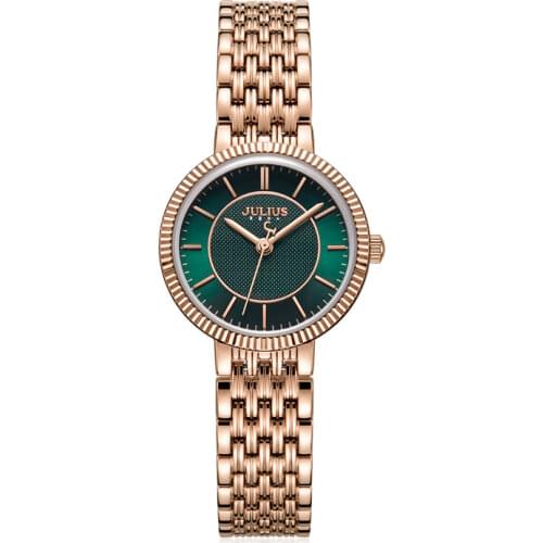 Classic Julius Womens Retro Watch Japan Mov't Hours Elegant Fashion Clock Stainless Steel Bracelet Girls Gift Box