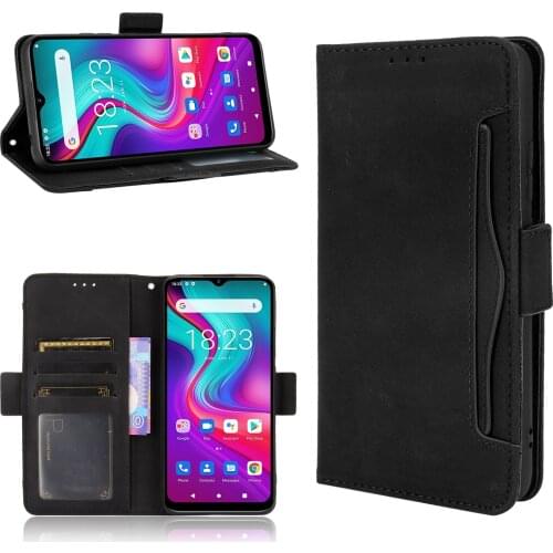 Leather Phone Case for DOOGEE X96 Pro Back Cover Flip Card wallet with Stand Retro Coque