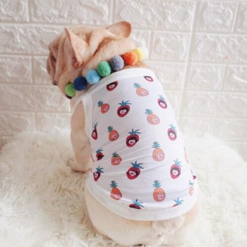 Summer French Bulldog Clothes Pug Clothing Schnauzer Welsh Corgi Costume Mesh Dog Vest T-shirt Apparel Dropshipping Pug Clothes