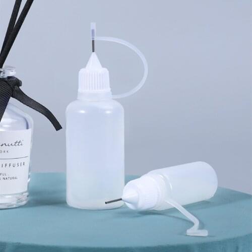 Mini 10ML 30ML Translucent Needle Tip Bottle Soft Squeezable Glue Bottles Paper Art Quilling Tool High quality 50PCS