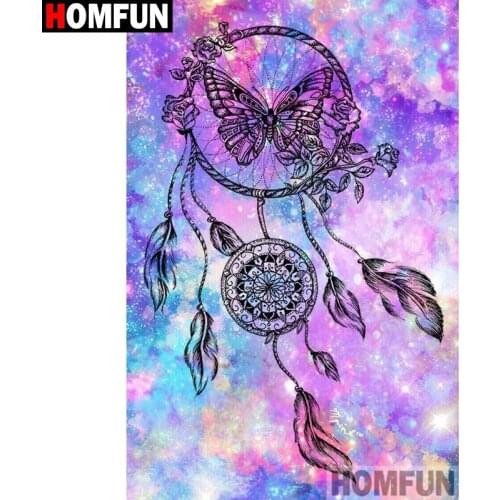 HOMFUN Full Square/Round Drill 5D DIY Diamond Painting "Wind chimes" Embroidery Cross Stitch 5D Home Decor Gift A01014