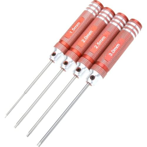 Titanium Nitride TiNi Hex Driver Wrench 4Pcs Set 1.5mm/2mm/2.5mm/3.0mm for RC Helicopter Repair Tool Part