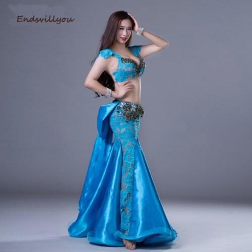 Belly dance costume set high quality Top+skirt Suits For Oriental dance Performance Dress